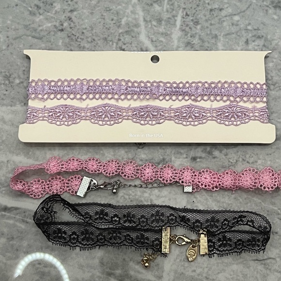 Lace choker necklace set - Picture 1 of 5